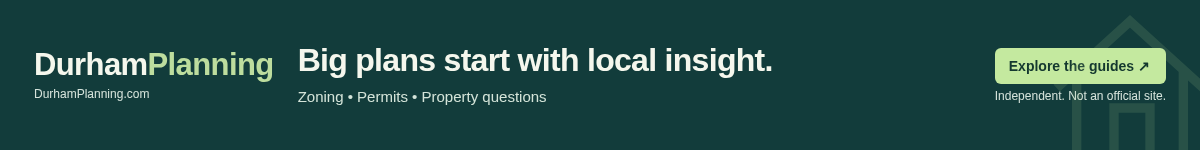 DurhamPlanning: independent zoning, permit and property guides