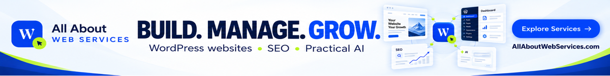 All About Web Services — WordPress websites, SEO and Practical AI