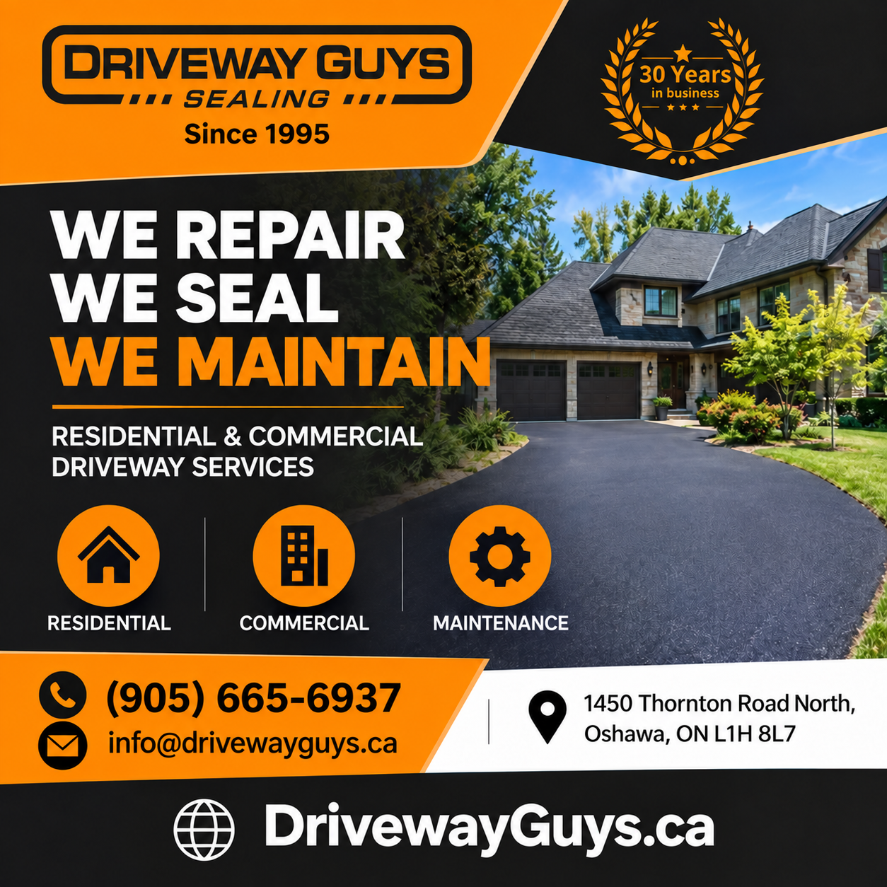 Driveway Guys — We Repair, Seal and Maintain — Square