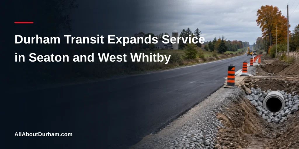 Durham Region Transit bus service expansion in Seaton and west Whitby